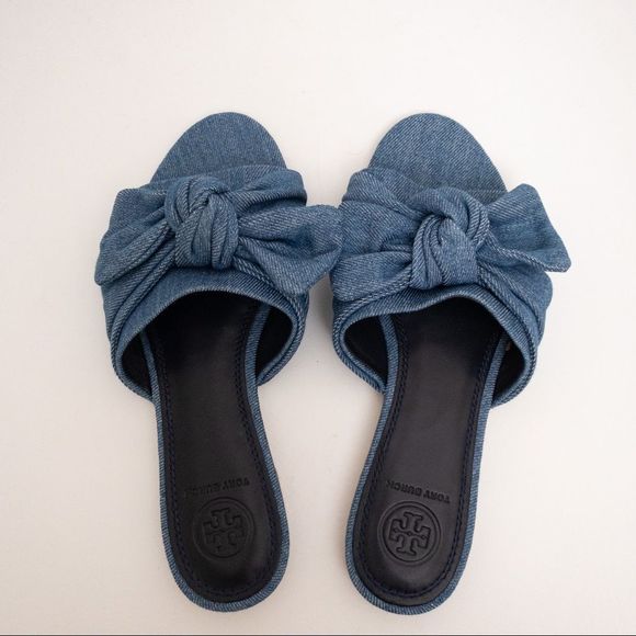 TORY BURCH Annabelle Bow Slides Size 5.5 - Picture 4 of 12
